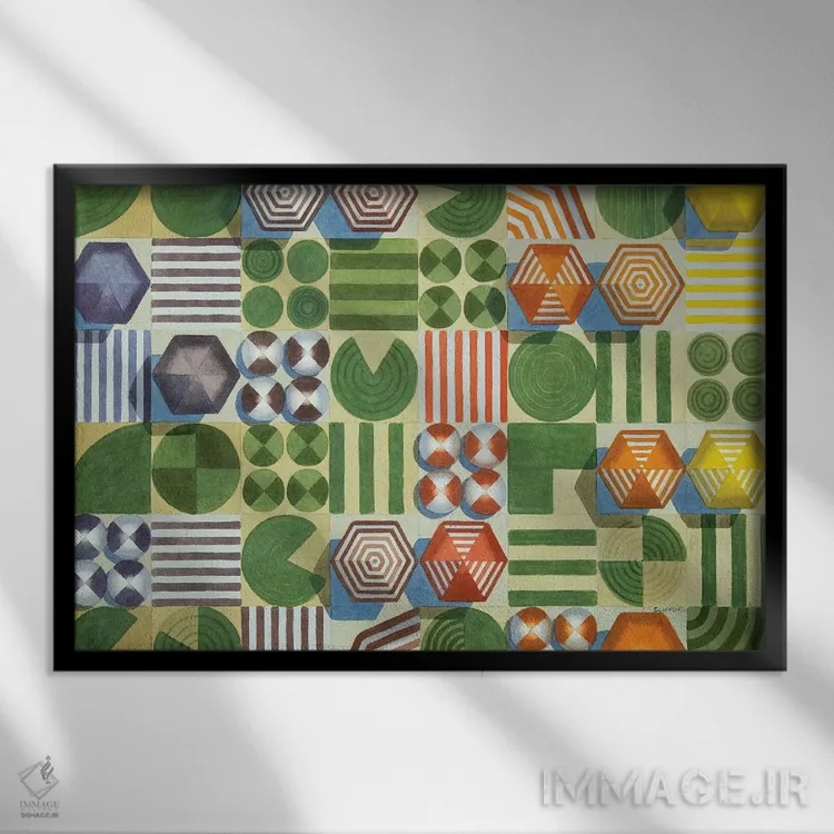 تابلو مرکز قلبی ساحل اثر کوری کلیفورد - نمای قابدار مشکی