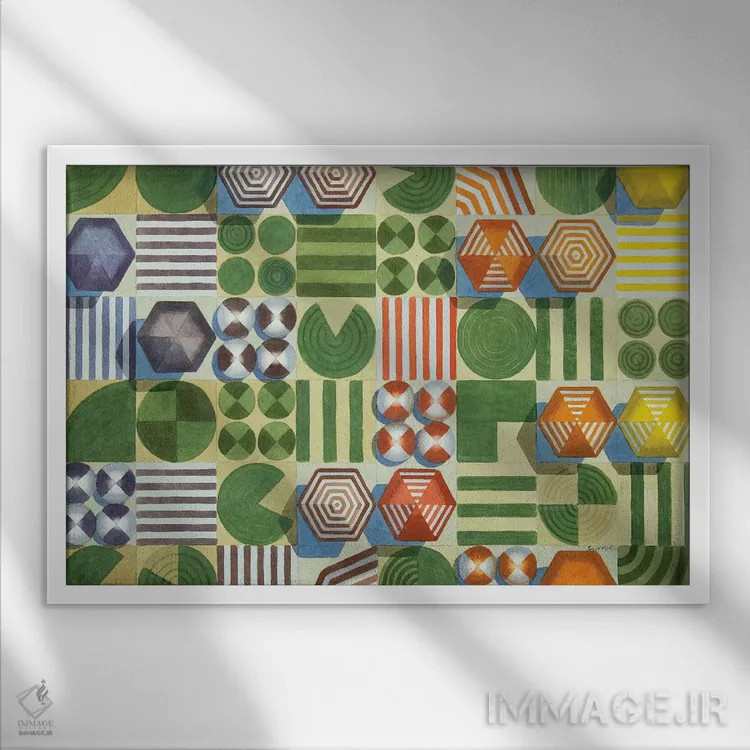 تابلو مرکز قلبی ساحل اثر کوری کلیفورد - نمای قابدار سفید