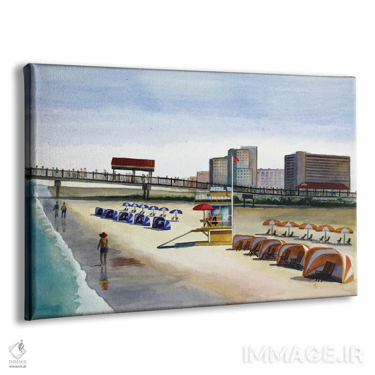 تابلو اسکلهٔ پیادهروی ساحلی اثر کوری کلیفورد - نمای پرسپکتیو محصول