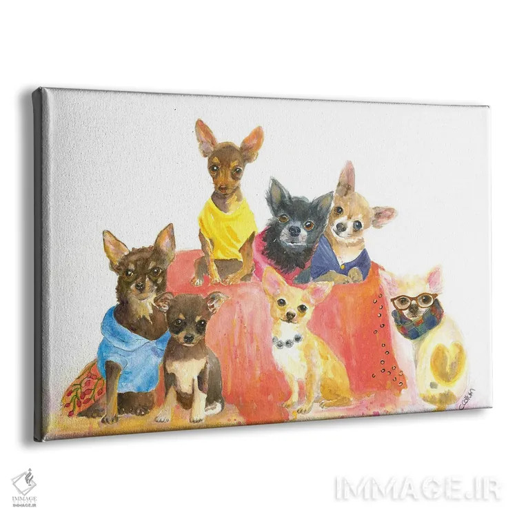 تابلو چیهواهواها دل مرا بردهاند (نوع سگ) اثر کانی کالم - نمای پرسپکتیو محصول