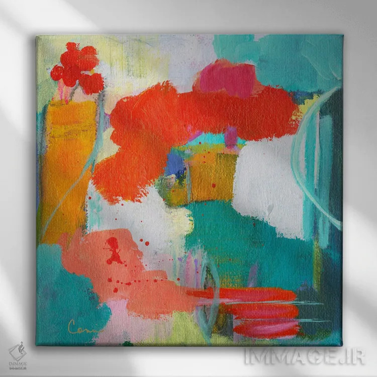 تابلو بوته غلطان (گیاه بیابانی) اثر کانی کالم - نمای روبهرو روی دیوار