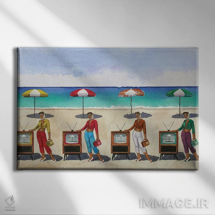 تابلو گوشهای خرگوشی اثر کوری کلیفورد - نمای روبهرو روی دیوار