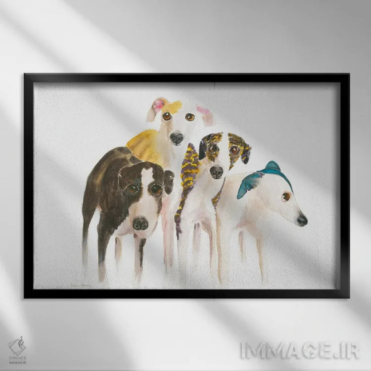 تابلو اسمش را عشق میگذارم اثر کانی کالم - نمای قابدار مشکی