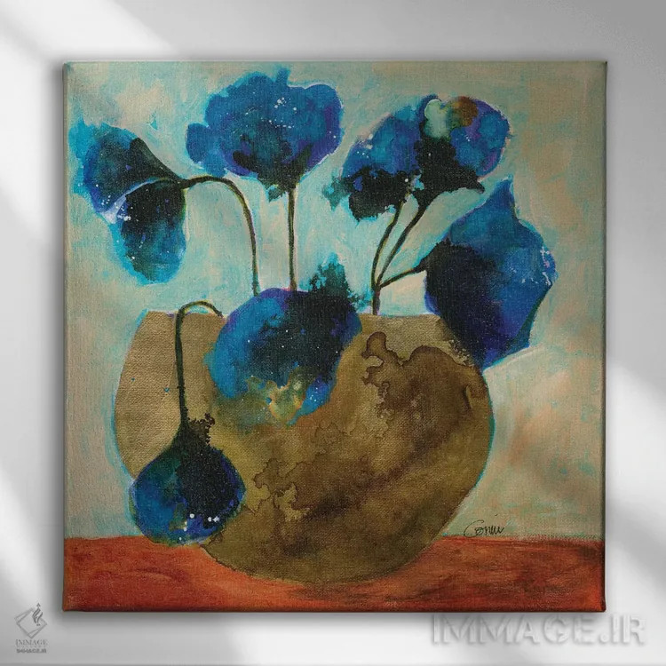 تابلو آبی برای تو اثر کانی کالم - نمای روبهرو روی دیوار