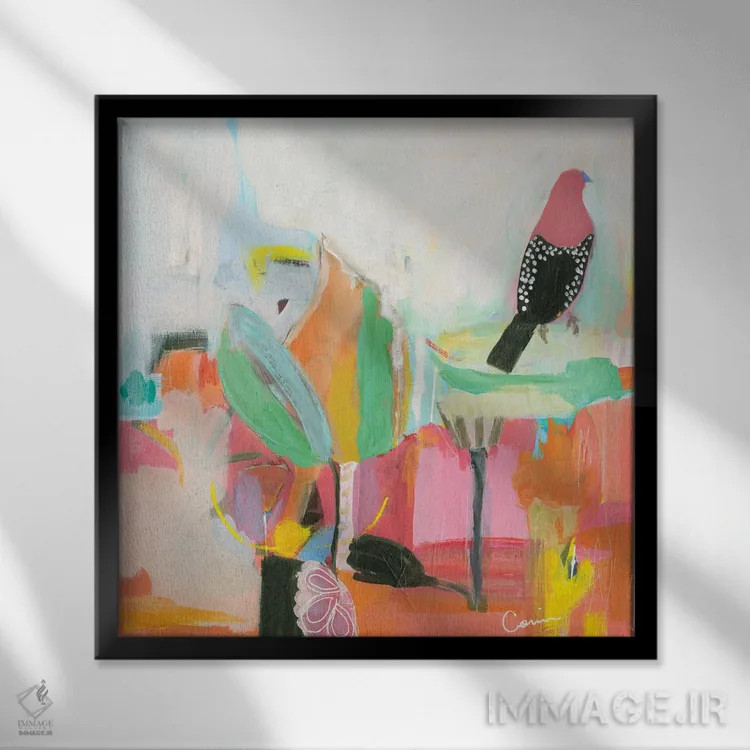 تابلو رویای تابستانی اثر کانی کالم - نمای قابدار مشکی