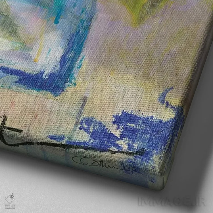 تابلو فقط یک گربهٔ سیاه را دوست بدار اثر کانی کالم - نمای نزدیک بافت بوم