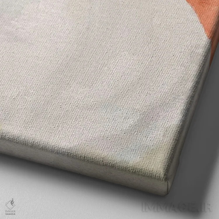 تابلو فرنچی لابلای گل لاله (نوع سگ فرنچ بولداگ) اثر کانی کالم - نمای نزدیک بافت بوم