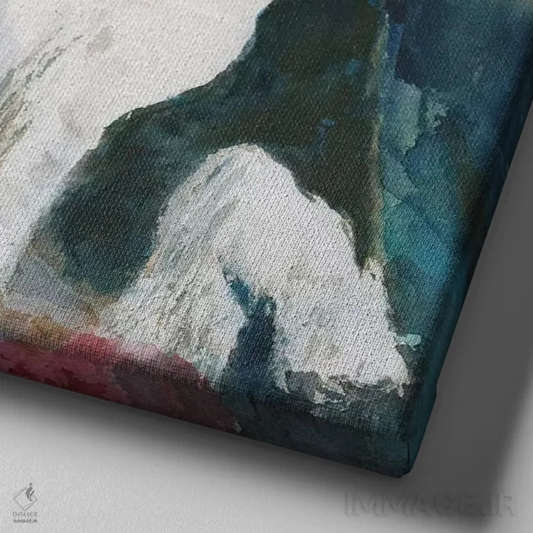 تابلو سگ بورزوی من در باغم اثر کانی کالم - نمای نزدیک بافت بوم