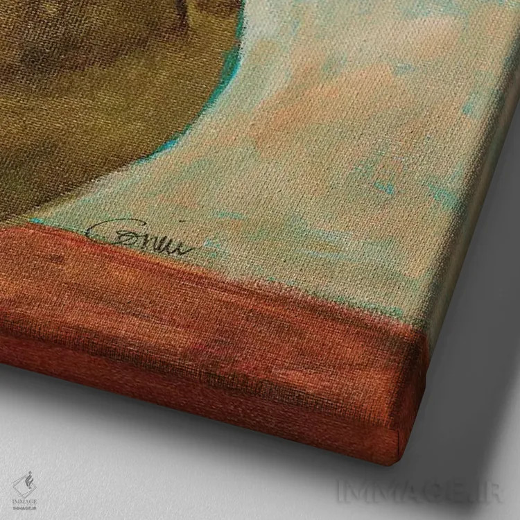 تابلو آبی برای تو اثر کانی کالم - نمای نزدیک بافت بوم