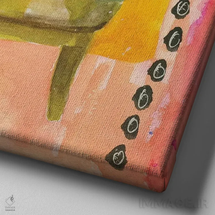 تابلو مرغ سالننشین اثر کانی کالم - نمای نزدیک بافت بوم