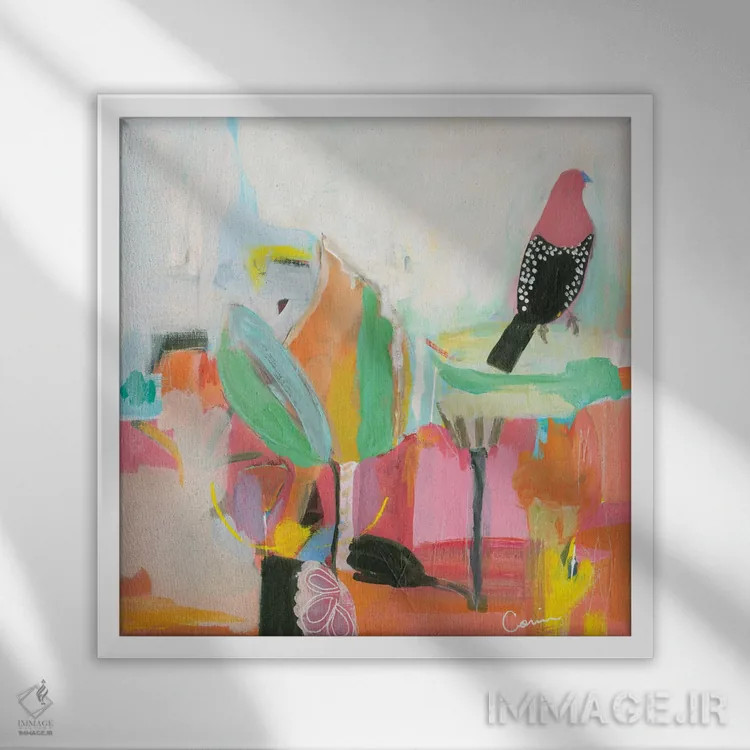 تابلو رویای تابستانی اثر کانی کالم - نمای قابدار سفید