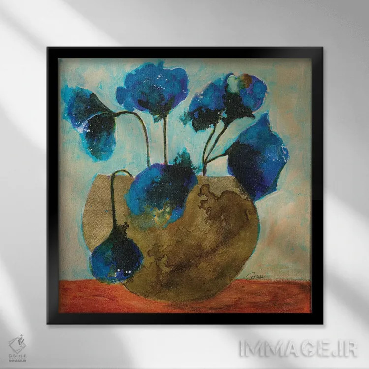 تابلو آبی برای تو اثر کانی کالم - نمای قابدار مشکی