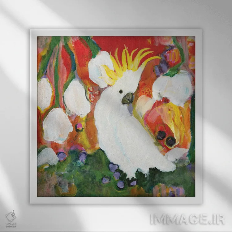 تابلو سترون (نوعی مرکبات) اثر کانی کالم - نمای قابدار سفید