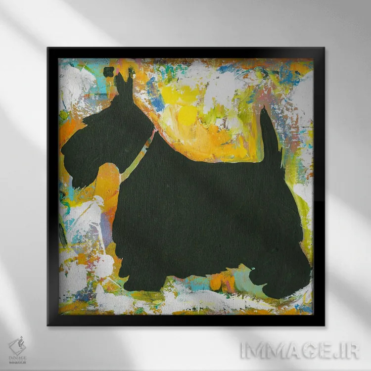 تابلو خوشبختی یعنی... اثر کانی کالم - نمای قابدار مشکی