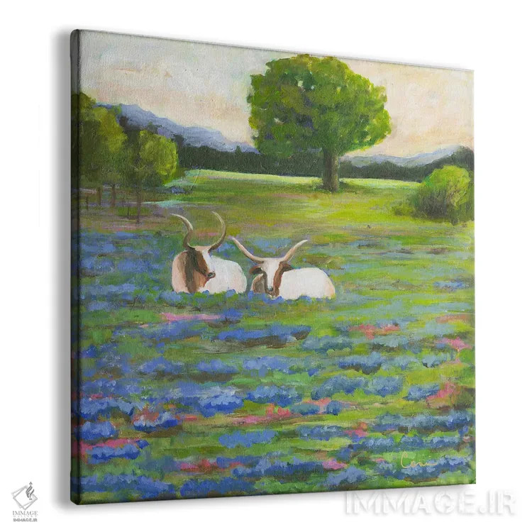 تابلو بلو و باربری در حال استراحت (نام خاص) اثر کانی کالم - نمای پرسپکتیو محصول