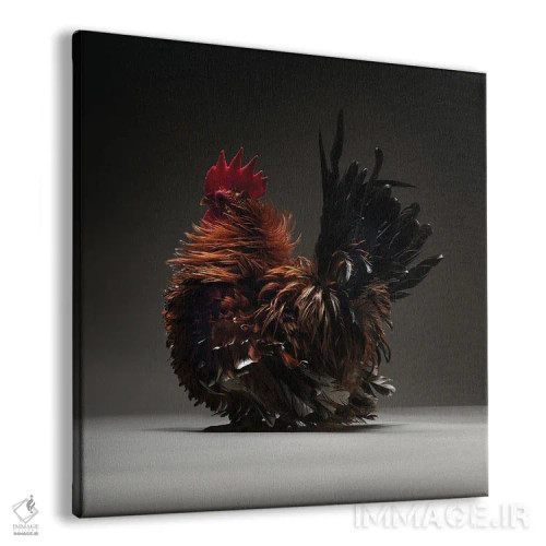 تابلو بانتام ژاپنی (نژاد مرغ) اثر چیکن (اثر هنری با لحن شوخ) - نمای پرسپکتیو محصول