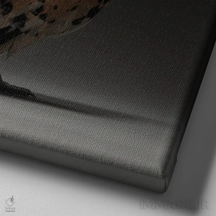 تابلو بانتام بوتدار (نژاد مرغ) اثر چیکن (اثر هنری با لحن شوخ) - نمای نزدیک بافت بوم