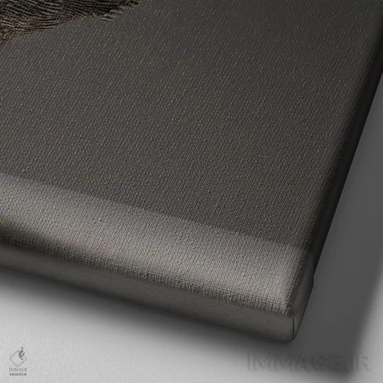 تابلو پلیموث راک (نژاد مرغ) اثر چیکن (اثر هنری با لحن شوخ) - نمای نزدیک بافت بوم