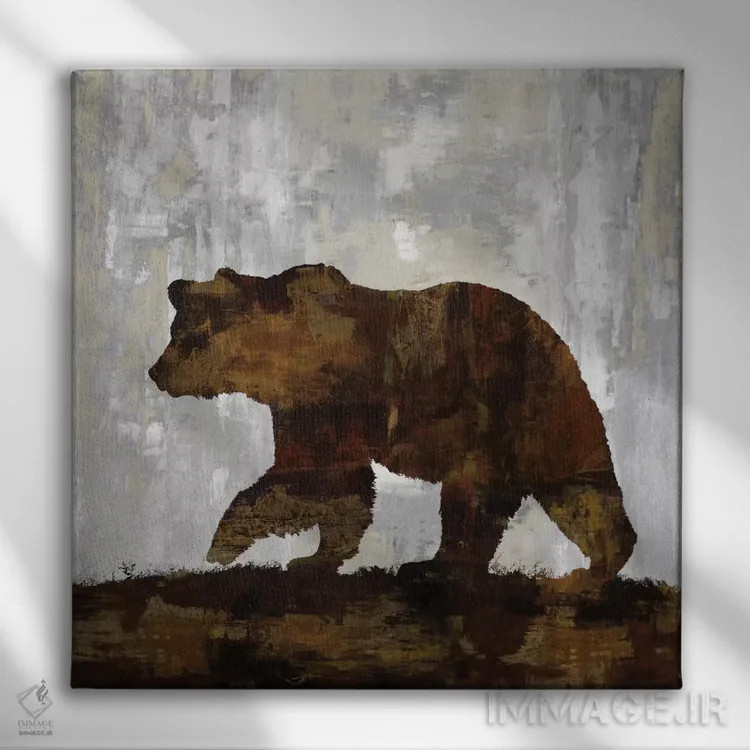 تابلو خرس اثر کارل کولبرن - نمای روبهرو روی دیوار