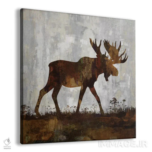 تابلو گوزن موس (گوزن بزرگ آمریکایی) اثر کارل کولبرن - نمای پرسپکتیو محصول