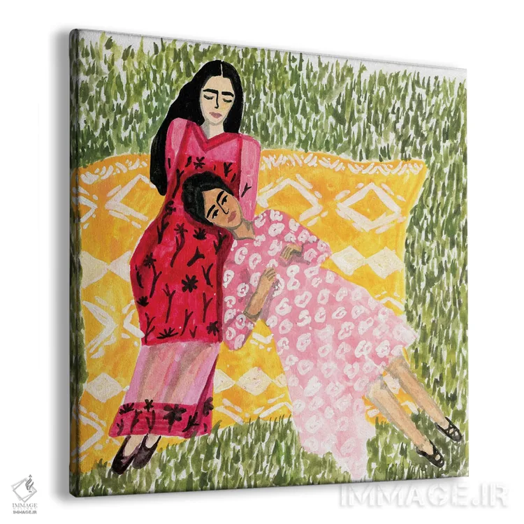 تابلو دوستان (زنانه) اثر کارولین چسیا - نمای پرسپکتیو محصول