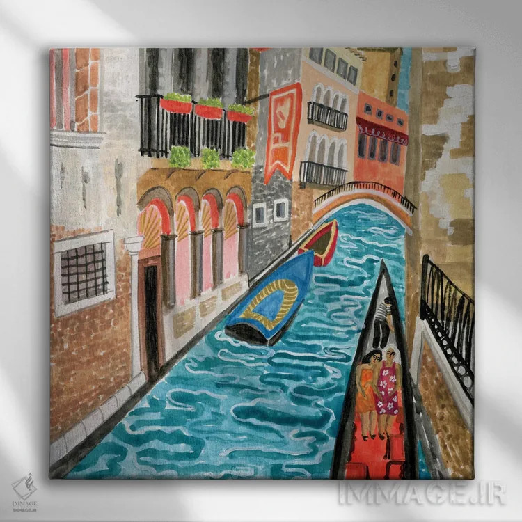 تابلو ونیز اثر کارولین چسیا - نمای روبهرو روی دیوار