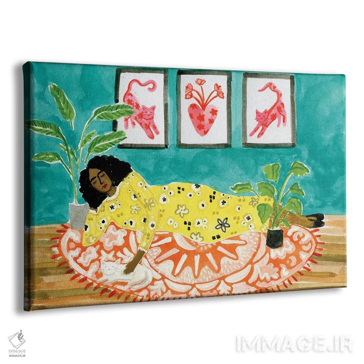 تابلو استراحت اثر کارولین چسیا - نمای پرسپکتیو محصول