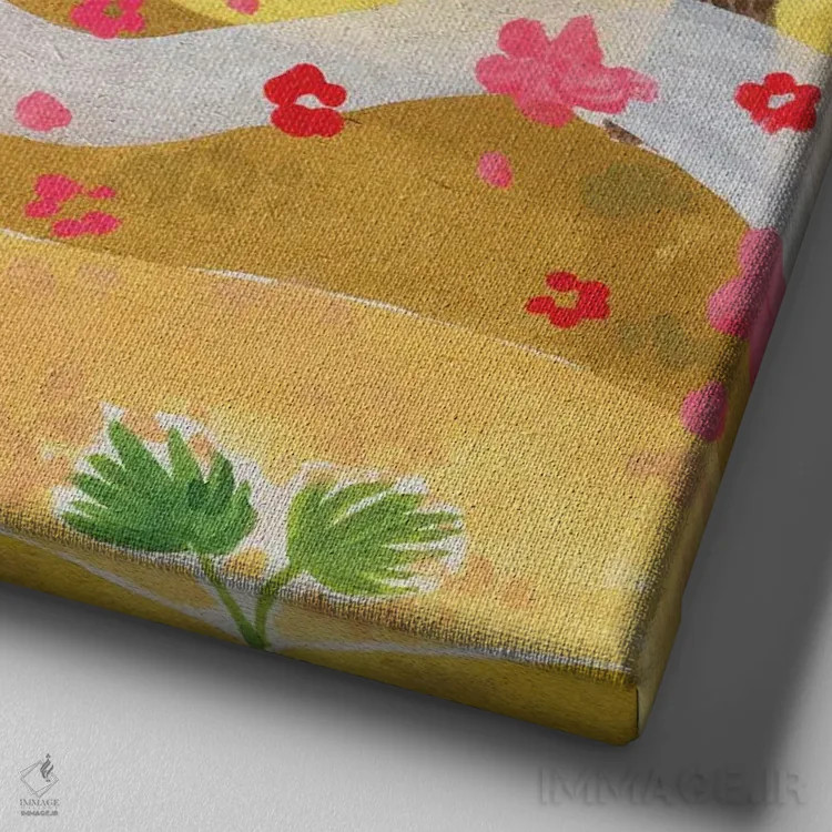 تابلو رویای مهتابی اثر کارولین چسیا - نمای نزدیک بافت بوم