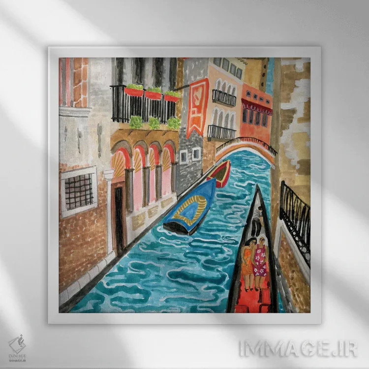 تابلو ونیز اثر کارولین چسیا - نمای قابدار سفید