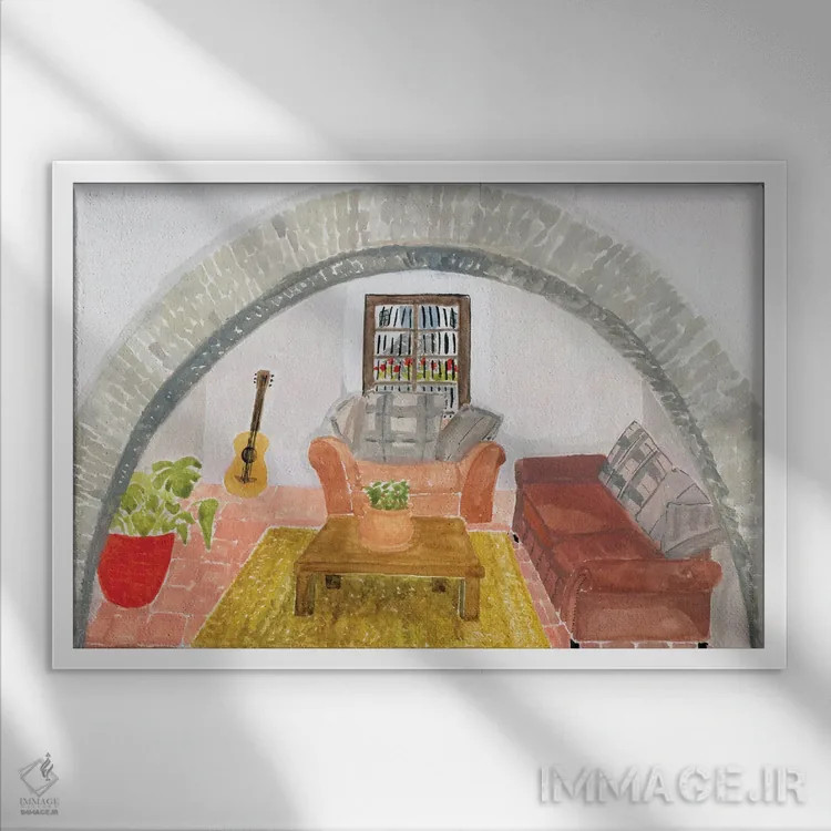 تابلو مباورا سیدونیا (شهر اسپانیا) اثر کارولین چسیا - نمای قابدار سفید