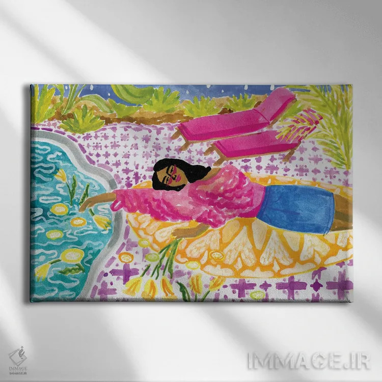 تابلو مرکبات اثر کارولین چسیا - نمای روبهرو روی دیوار