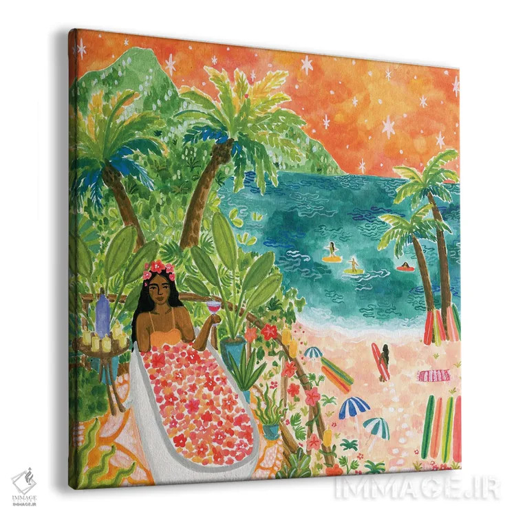 تابلو حمام آرام اثر کارولین چسیا - نمای پرسپکتیو محصول