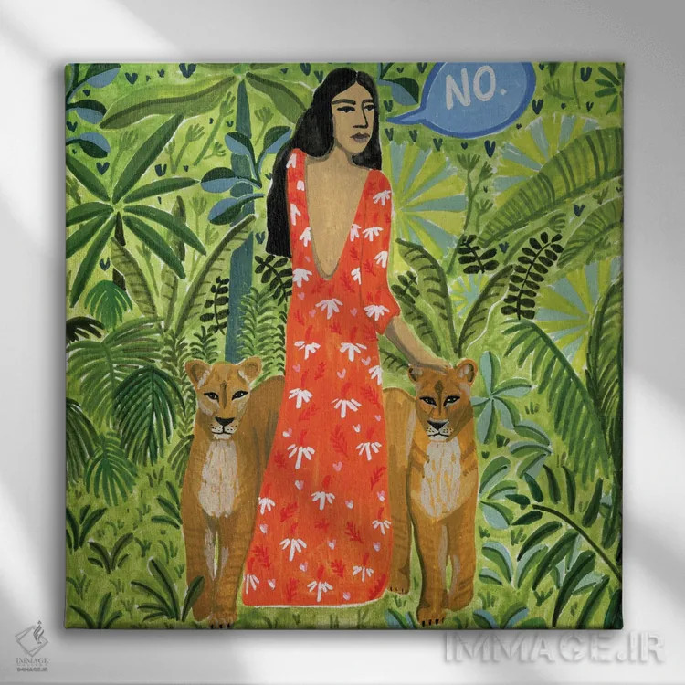 تابلو کلمهٔ مورد علاقهٔ تو اثر کارولین چسیا - نمای روبهرو روی دیوار