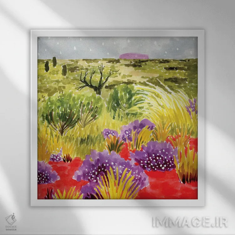 تابلو منطقهٔ اوتبک استرالیا اثر کارولین چسیا - نمای قابدار سفید