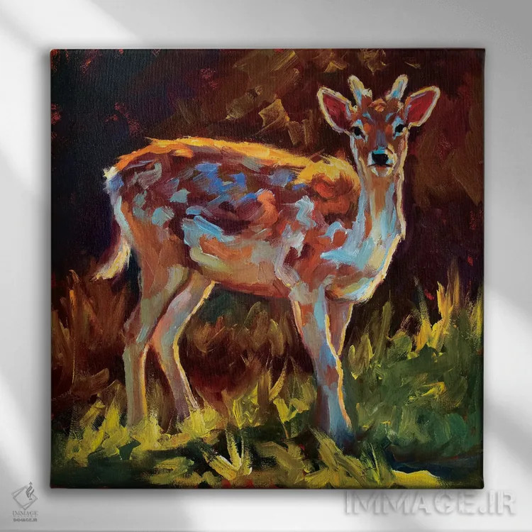 تابلو آهوچهٔ فردریکسبورگ اثر چری کریستنسن - نمای روبهرو روی دیوار