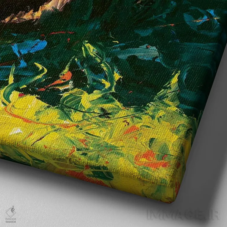 تابلو جذاب لوکنباخ (شهر در تگزاس) اثر چری کریستنسن - نمای نزدیک بافت بوم