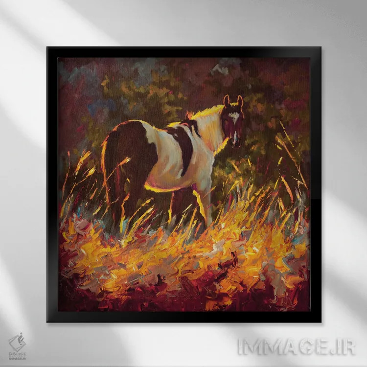 تابلو نقاشی اثر چری کریستنسن - نمای قابدار مشکی