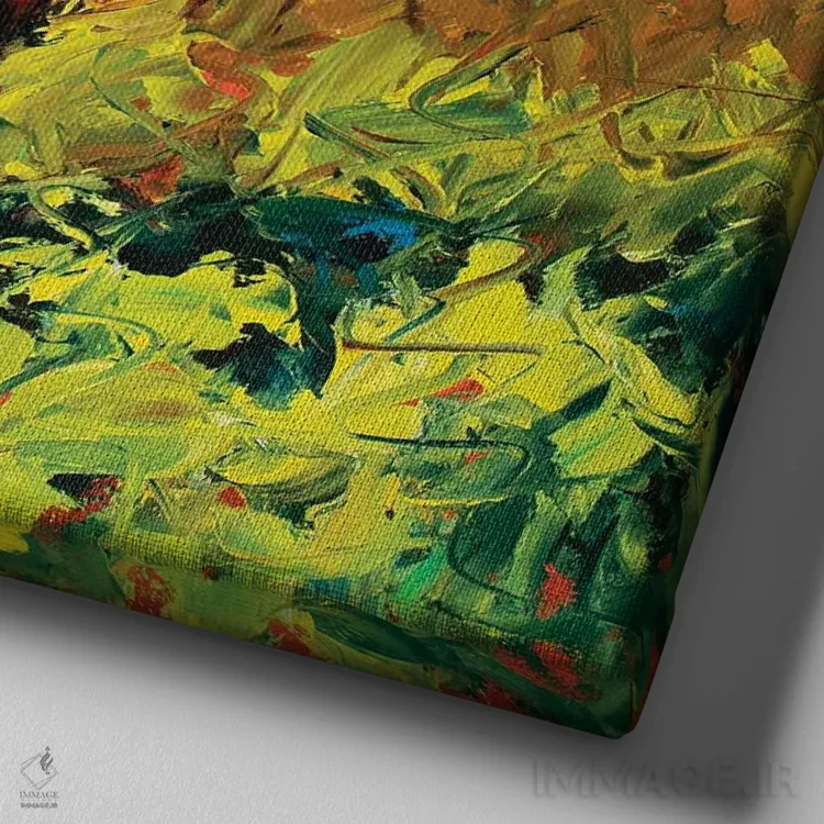 تابلو گامبرداری لوکنباخ (شهر تگزاس) اثر چری کریستنسن - نمای نزدیک بافت بوم