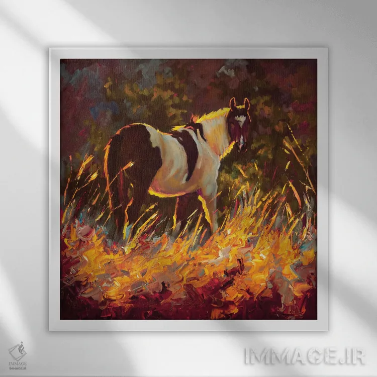 تابلو نقاشی اثر چری کریستنسن - نمای قابدار سفید