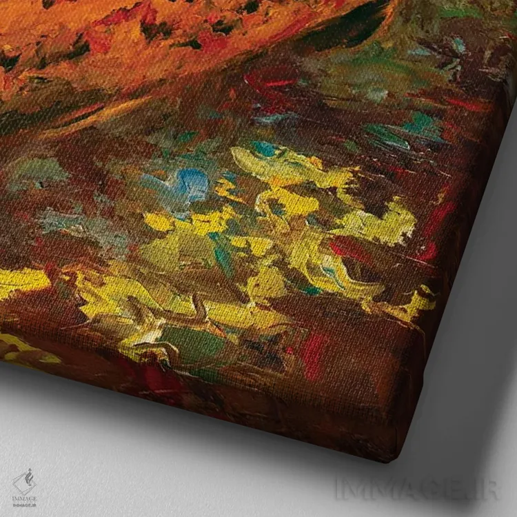 تابلو خوب است که شاه باشی اثر چری کریستنسن - نمای نزدیک بافت بوم