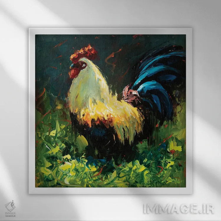 تابلو لم دادن در آرامش اثر چری کریستنسن - نمای قابدار سفید