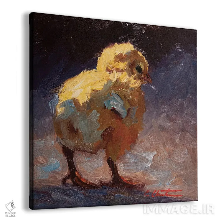 تابلو جوجه خجالتی اثر چری کریستنسن - نمای پرسپکتیو محصول