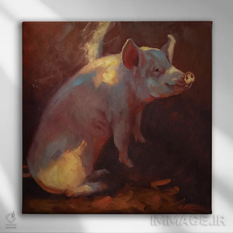 تابلو یک خوک خاص اثر چری کریستنسن - نمای روبهرو روی دیوار