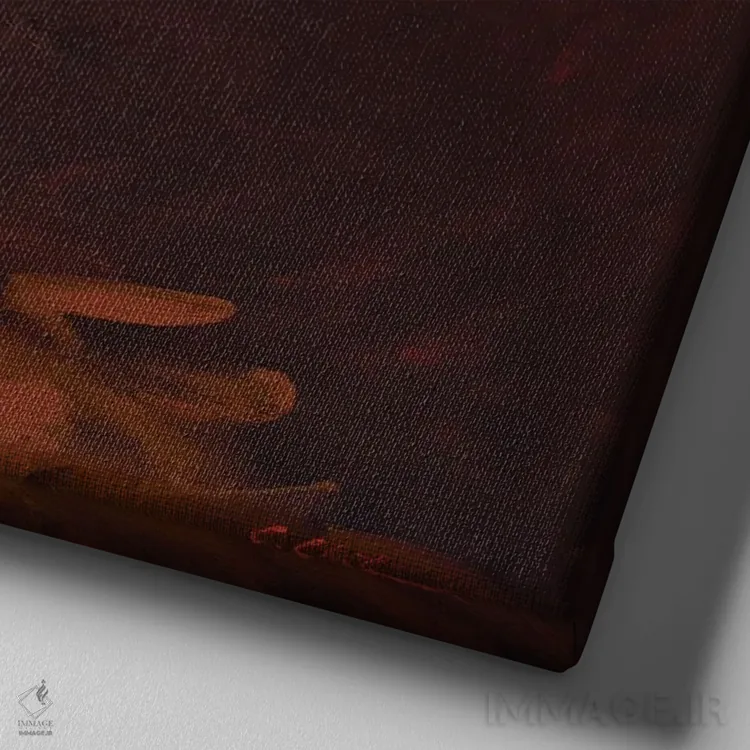 تابلو یک خوک خاص اثر چری کریستنسن - نمای نزدیک بافت بوم