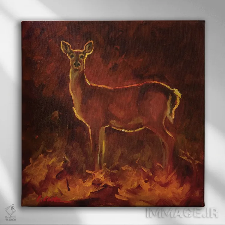 تابلو هوشیار اثر چری کریستنسن - نمای روبهرو روی دیوار