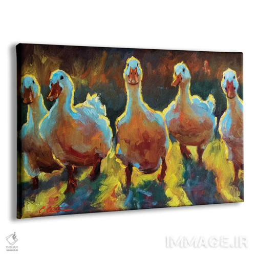 تابلو دار و دسته اردکها اثر چری کریستنسن - نمای پرسپکتیو محصول