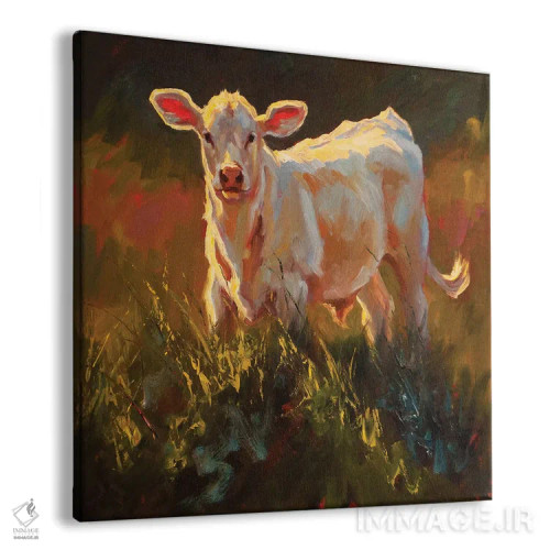 تابلو گوسالهٔ مزاحم شده اثر چری کریستنسن - نمای پرسپکتیو محصول