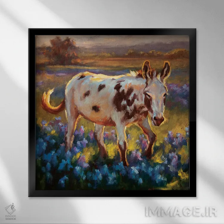 تابلو Through The Tulips,نوک پا در میان گل لالهها اثر چری کریستنسن - نمای قابدار مشکی