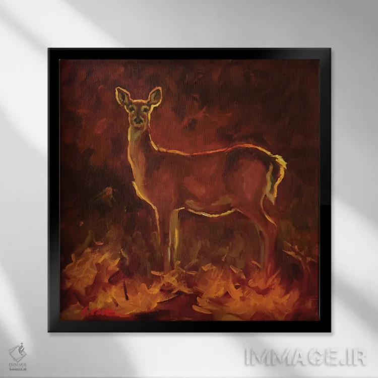 تابلو هوشیار اثر چری کریستنسن - نمای قابدار مشکی