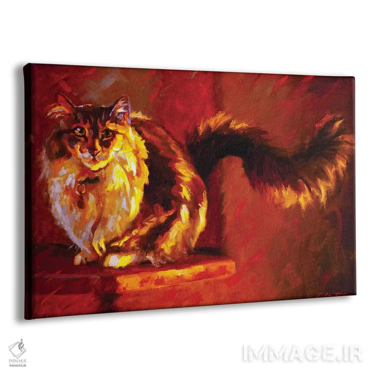 تابلو گربه روی لبه اثر چری کریستنسن - نمای پرسپکتیو محصول